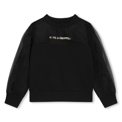 Sudadera con mangas de organza KARL LAGERFELD KIDS NI&Ntilde;A