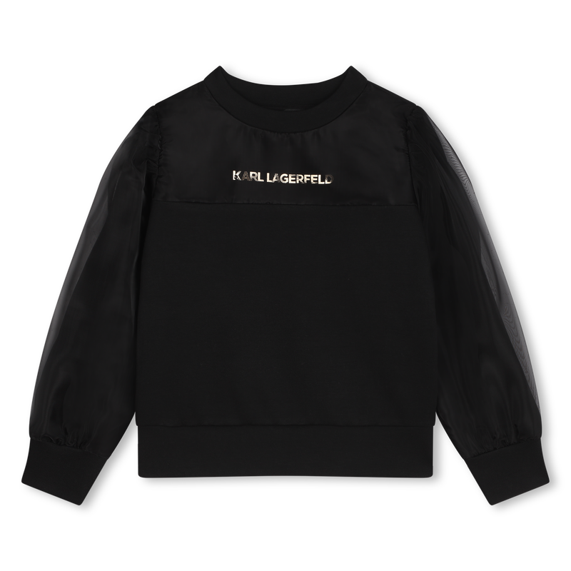 Sudadera con mangas de organza KARL LAGERFELD KIDS 
                        NI&Ntilde;A