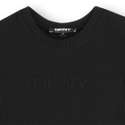 Vestido largo bimaterial DKNY 
                    NI&Ntilde;A