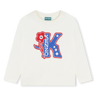 Camiseta algod&oacute;n manga larga KENZO KIDS 
                    NI&Ntilde;A