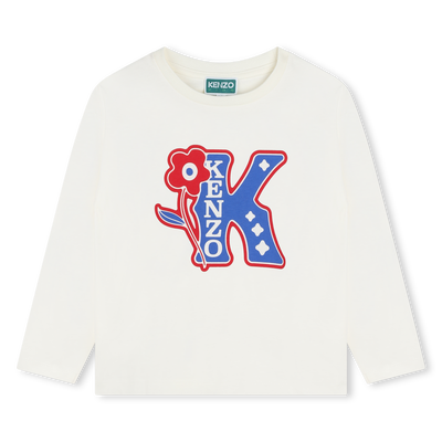Camiseta algod&oacute;n manga larga KENZO KIDS NI&Ntilde;A