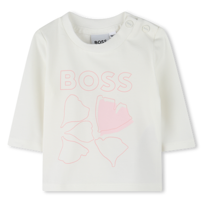 Camiseta con estampado p&eacute;talos BOSS NI&Ntilde;A