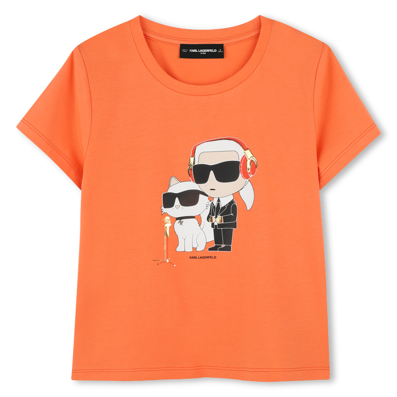 Camiseta con estampado KARL LAGERFELD KIDS 
                        NI&Ntilde;A