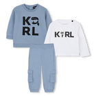 Conjunto de sudadera, pantal&oacute;n y camiseta KARL LAGERFELD KIDS 
                    NI&Ntilde;O