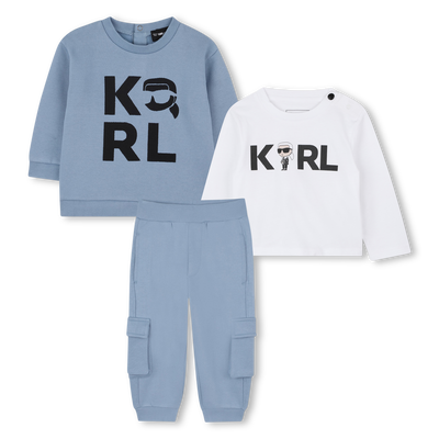 Conjunto de sudadera, pantal&oacute;n y camiseta KARL LAGERFELD KIDS NI&Ntilde;O