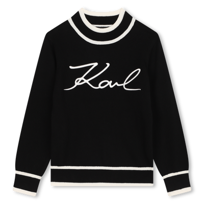 Jersey con firma bordada KARL LAGERFELD KIDS NI&Ntilde;A