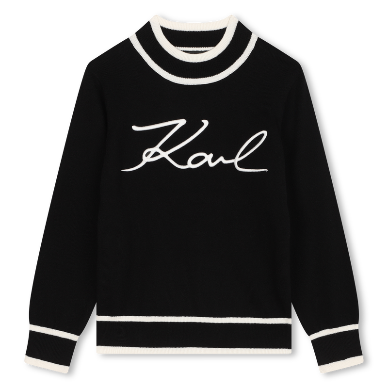 Jersey con firma bordada KARL LAGERFELD KIDS 
                        NI&Ntilde;A