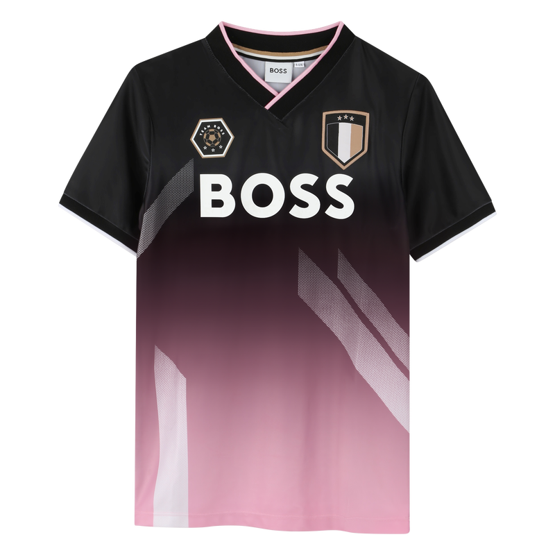 Camiseta con cuello en V BOSS 
                        NI&Ntilde;O