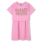 Vestido estampado 2 en 1, ROSA, hi-res
