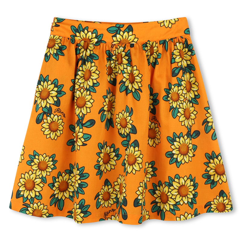Falda de sat&eacute;n de algod&oacute;n KENZO KIDS 
                        NI&Ntilde;A