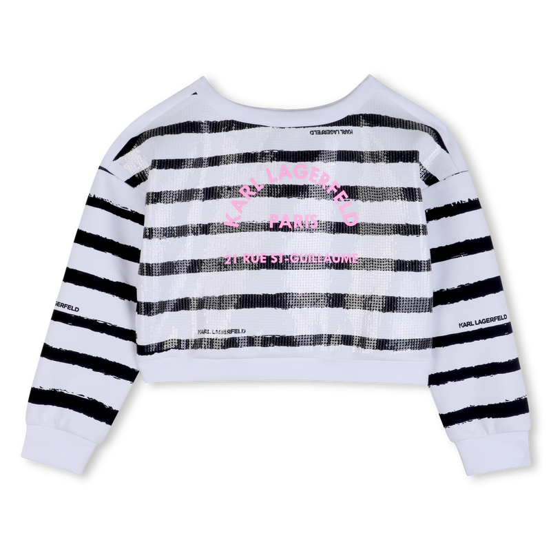 SUDADERA A RAYAS KARL LAGERFELD KIDS 
                        NI&Ntilde;A