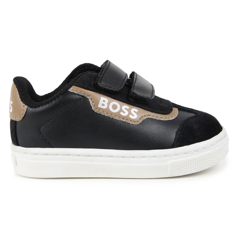 Zapatillas de piel y velcro BOSS 
                        NI&Ntilde;O