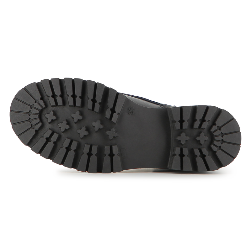 Bota de cordones a media ca&ntilde;a en piel de vacuno KARL LAGERFELD KIDS 
                        NI&Ntilde;A