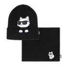 Conjunto gorro y bufanda KARL LAGERFELD KIDS 
                    NI&Ntilde;A