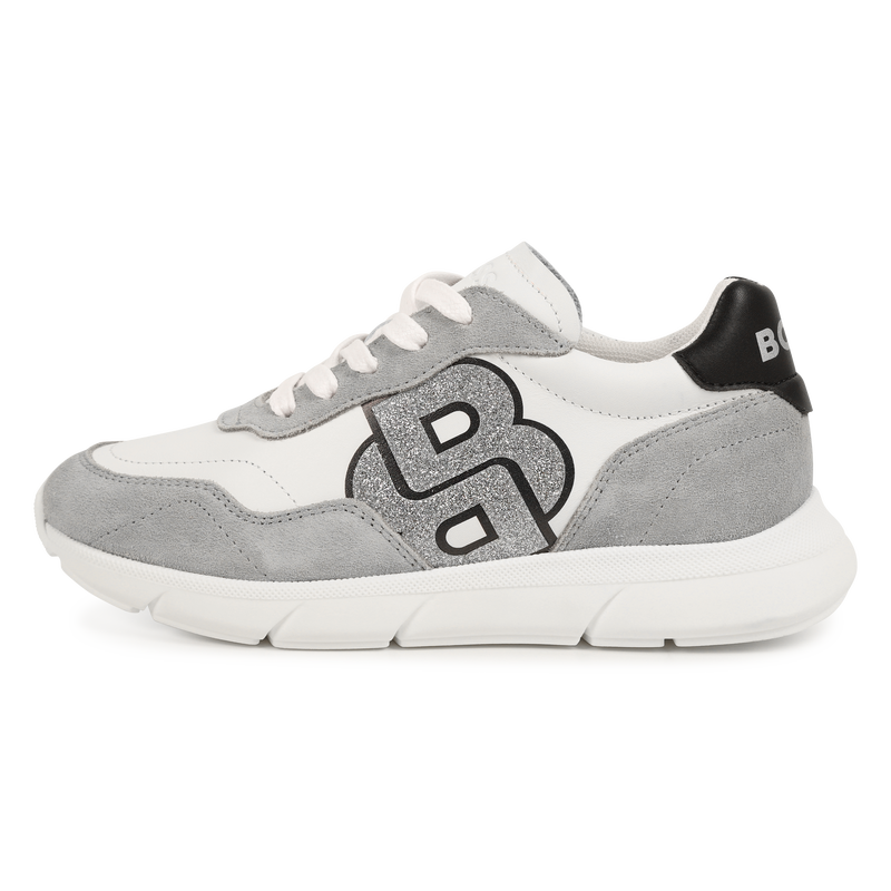 Deportivas piel con cordones BOSS 
                        NI&Ntilde;A