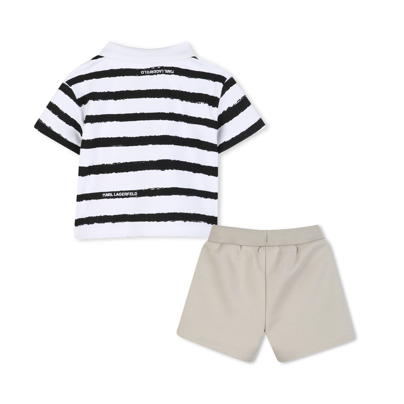 CONJUNTO POLO Y PANTAL&Oacute;N CORTO KARL LAGERFELD KIDS 
                        NI&Ntilde;O