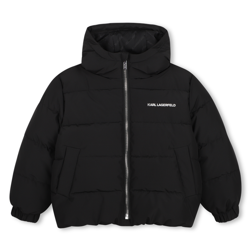 Chaqueta acolchada con capucha KARL LAGERFELD KIDS 
                        NI&Ntilde;O