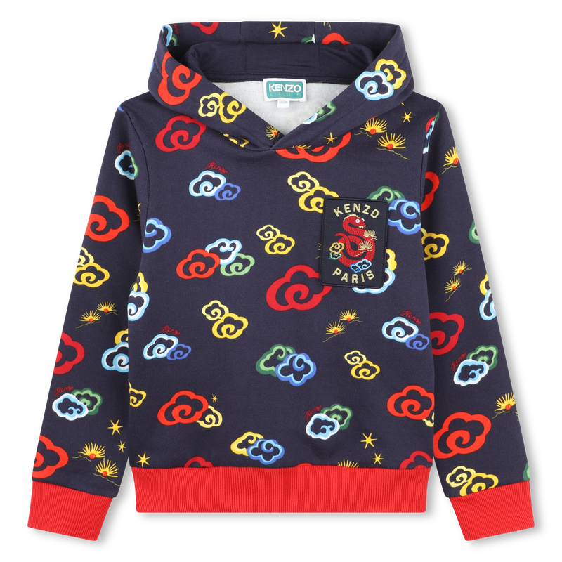 Sudadera estampada con capucha KENZO KIDS 
                        UNISEXO