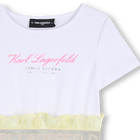 Vestido bimaterial manga corta KARL LAGERFELD KIDS 
                    NI&Ntilde;A