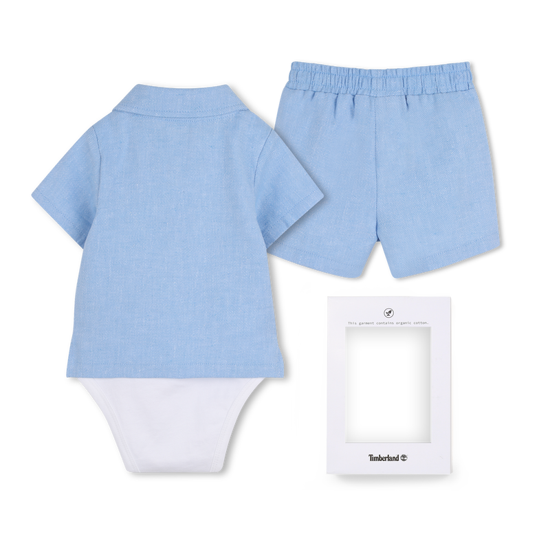 CONJUNTO DE CAMISA Y PANTAL&Oacute;N CORTO TIMBERLAND 
                        NI&Ntilde;O