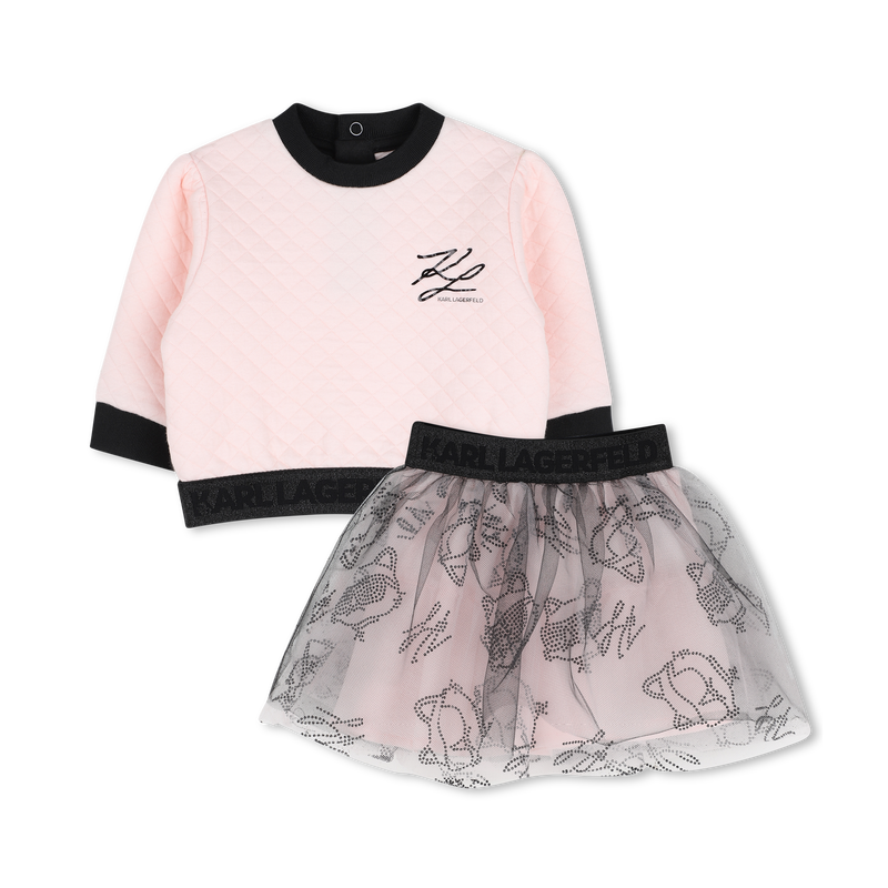 Conjunto de sudadera y falda KARL LAGERFELD KIDS 
                        NI&Ntilde;A