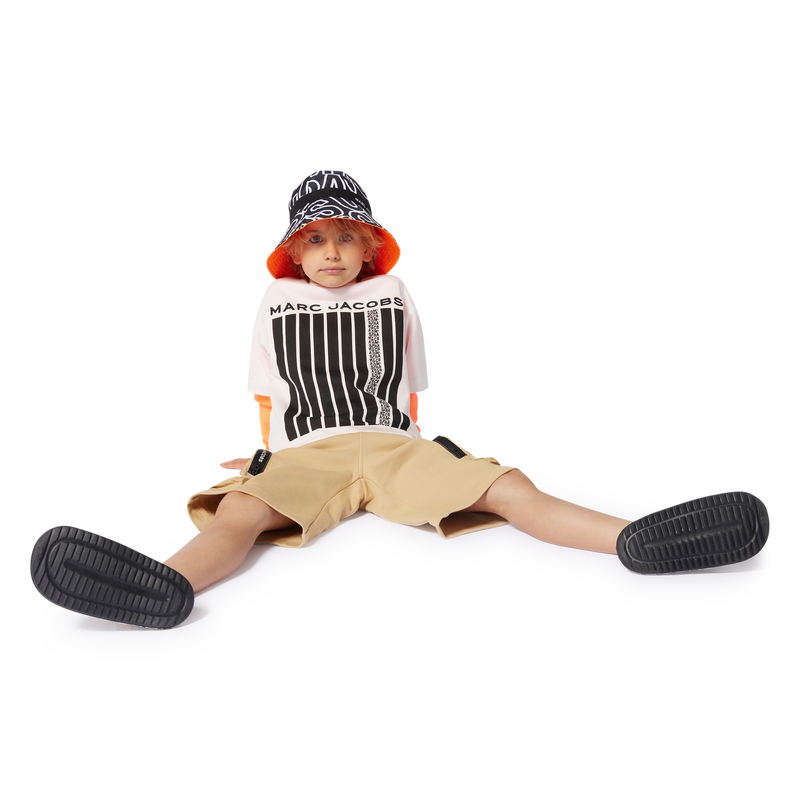 Camiseta de algod&oacute;n bicolor MARC JACOBS 
                        NI&Ntilde;O