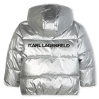 Plum&iacute;fero plateado con capucha KARL LAGERFELD KIDS 
                    NI&Ntilde;A