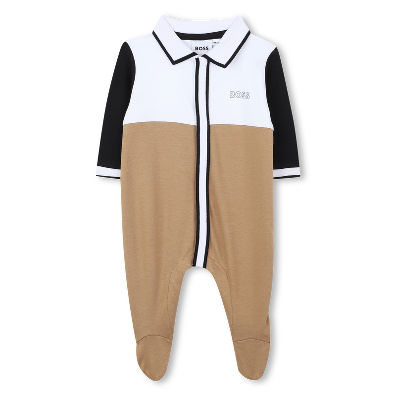 Pijama tricolor cuello de polo BOSS 
                        NI&Ntilde;O