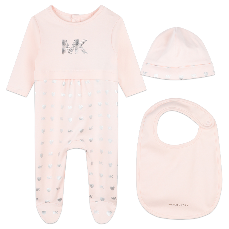 Pijama, gorro y babero algod&oacute;n MICHAEL KORS 
                        NI&Ntilde;A