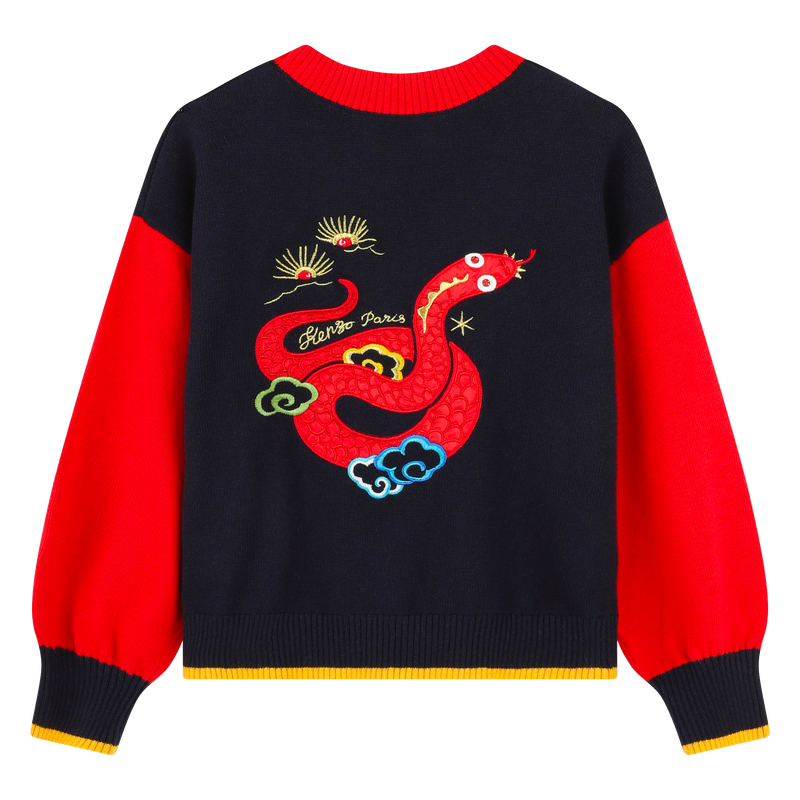 Jersey de punto con bordados KENZO KIDS 
                        NI&Ntilde;A