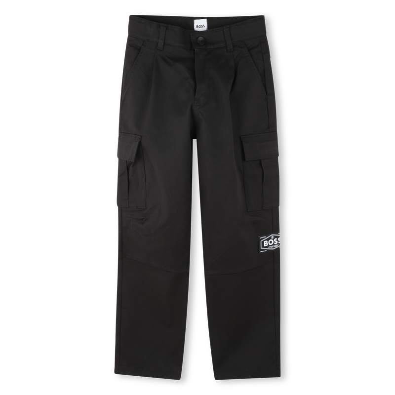 Pantal&oacute;n cargo con pinzas BOSS 
                        NI&Ntilde;O