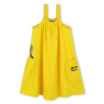 Vestido de rizo con bordados KENZO KIDS NI&Ntilde;A