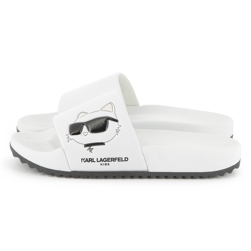 Chanclas con estampado KARL LAGERFELD KIDS 
                        NI&Ntilde;A
