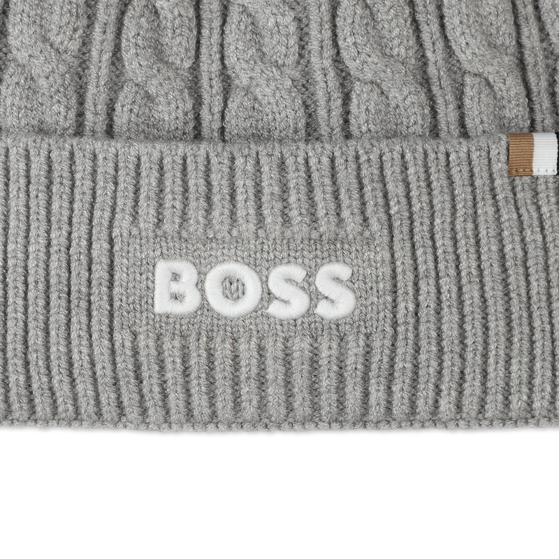 Gorro de punto trenzado BOSS 
                        NI&Ntilde;O
