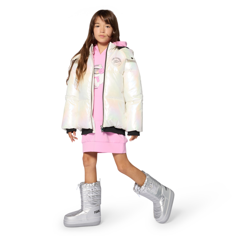 Chaqueta acolchada con capucha KARL LAGERFELD KIDS 
                        NI&Ntilde;A