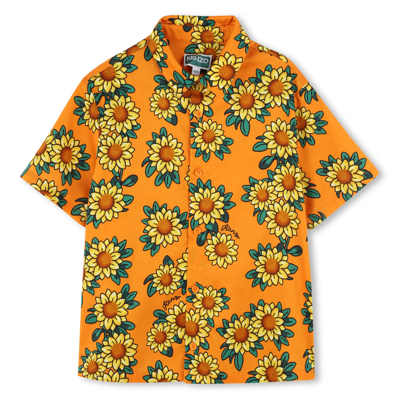 Camisa de sat&eacute;n de algod&oacute;n KENZO KIDS 
                        NI&Ntilde;O