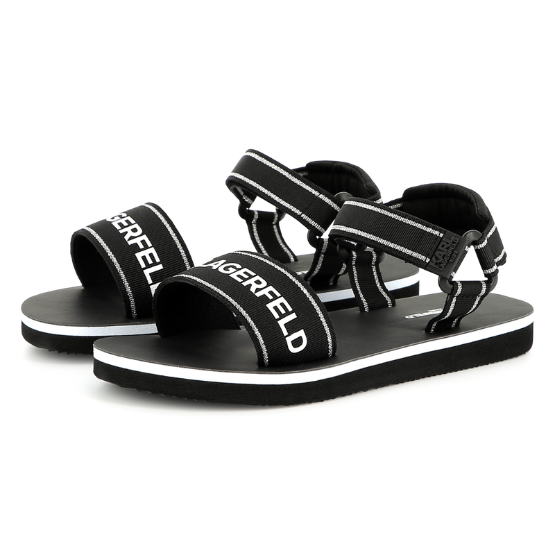 Sandalias ligeras con velcro KARL LAGERFELD KIDS 
                        NI&Ntilde;A