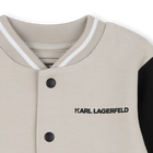 Conjunto de c&aacute;rdigan y pantal&oacute;n en doble jersey KARL LAGERFELD KIDS 
                    NI&Ntilde;O