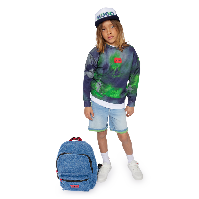 Mochila vaquera de algod&oacute;n HUGO 
                        NI&Ntilde;O