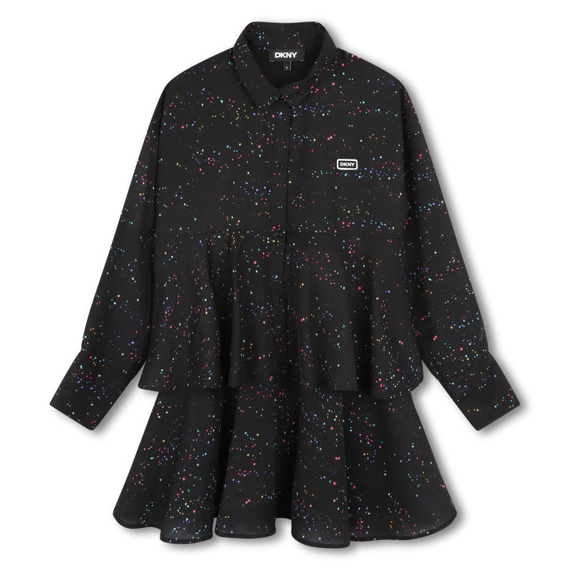 Vestido con volantes DKNY 
                        NI&Ntilde;A