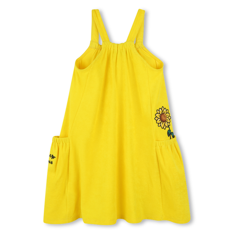 Vestido de rizo con bordados KENZO KIDS 
                        NI&Ntilde;A