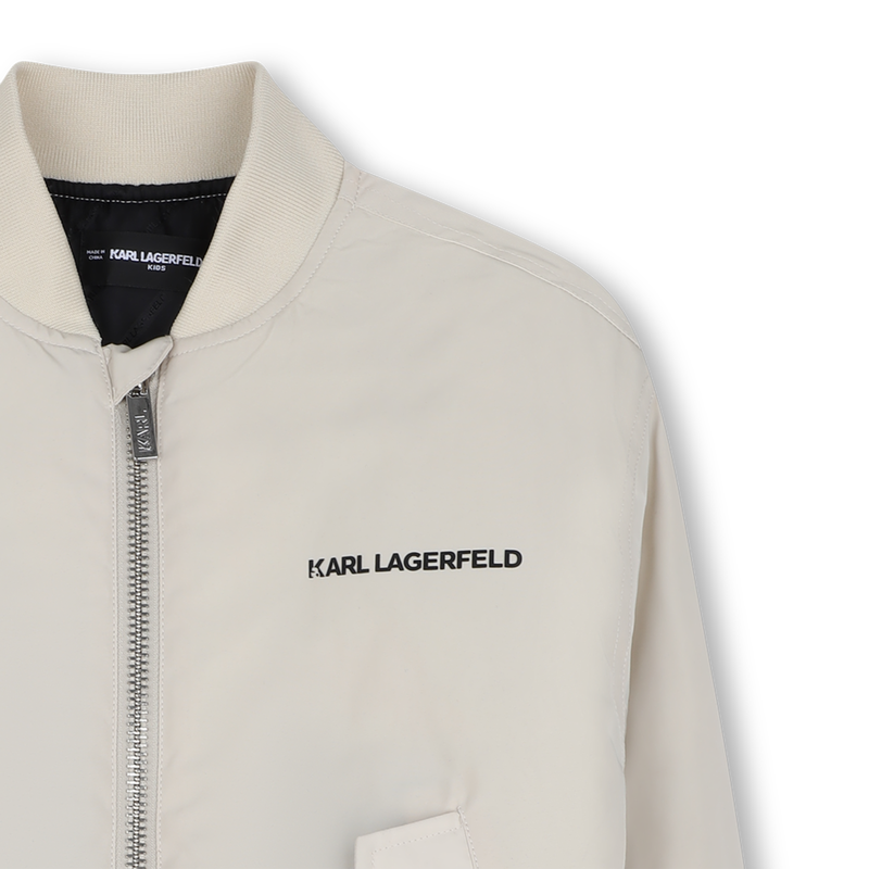 Bomber de tela KARL LAGERFELD KIDS 
                        NI&Ntilde;O