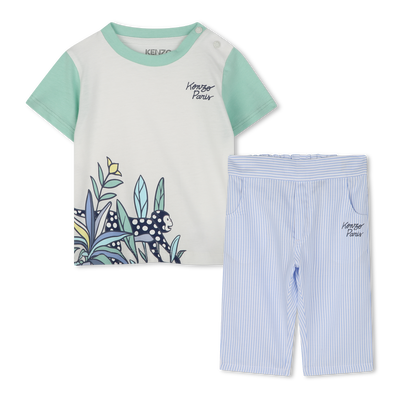 Camiseta y pantal&oacute;n de algod&oacute;n KENZO KIDS NI&Ntilde;O