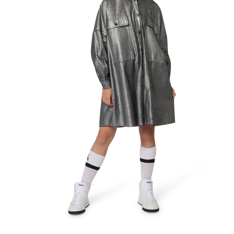 Gorro de punto con vuelta DKNY 
                        NI&Ntilde;A