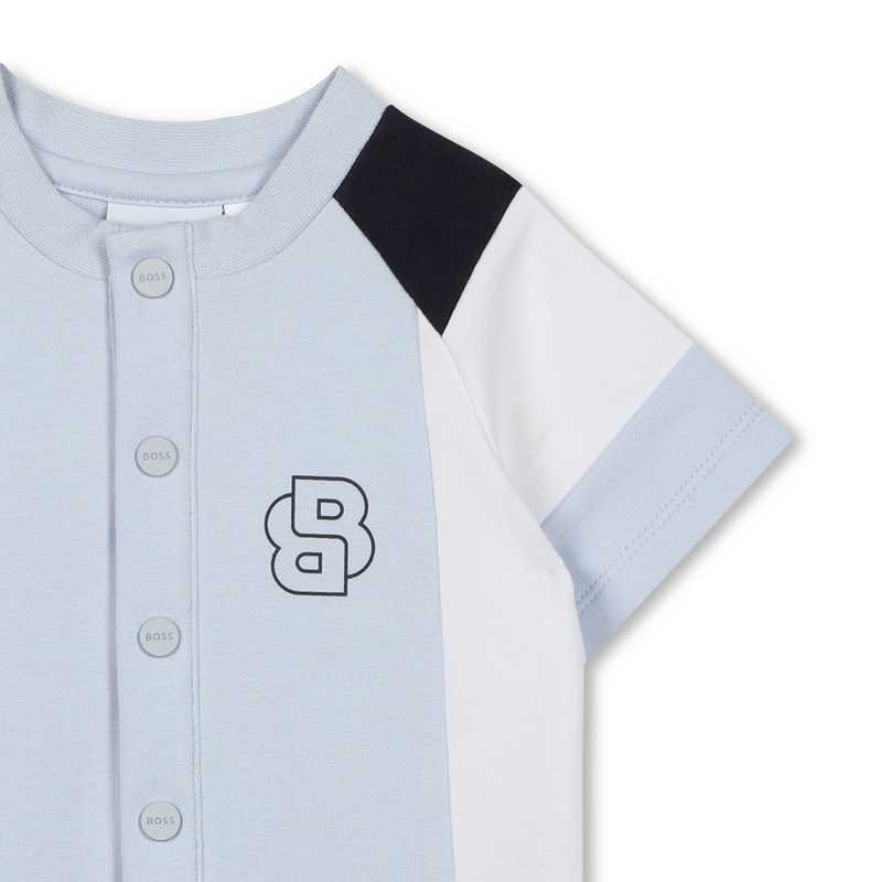 Mono corto tricolor BOSS 
                        NI&Ntilde;O