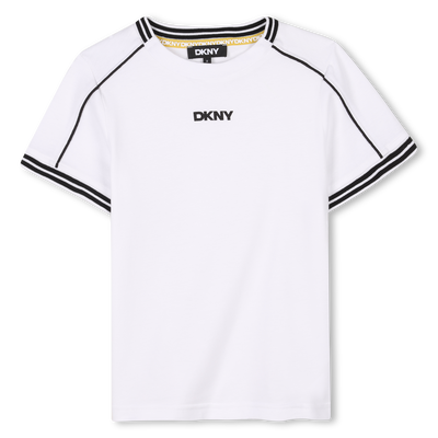 Camiseta con bandas de colores DKNY UNISEXO