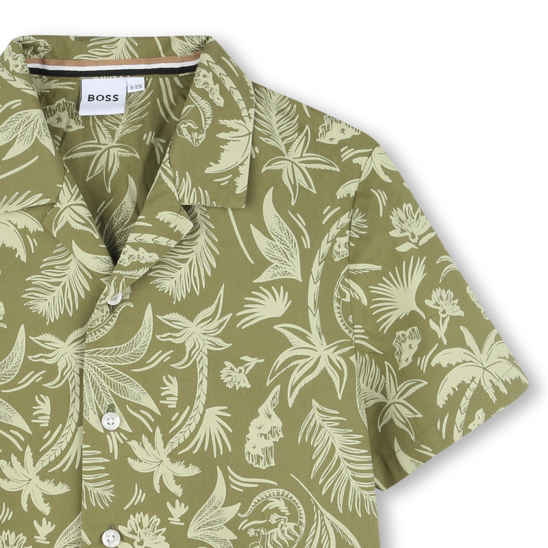 Camisa de popelina de algod&oacute;n BOSS 
                        NI&Ntilde;O