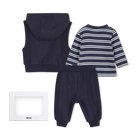 Conjunto de pantal&oacute;n, c&aacute;rdigan y camiseta BOSS 
                    NI&Ntilde;O