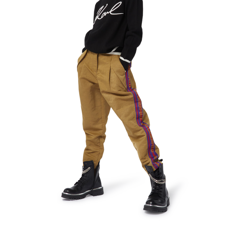 Botines de cuero con cadenas KARL LAGERFELD KIDS 
                        NI&Ntilde;A