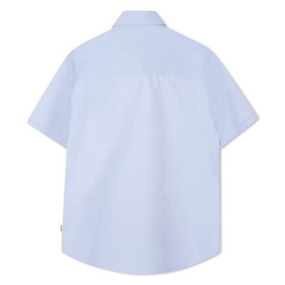 Camisa lisa de algod&oacute;n BOSS NI&Ntilde;O